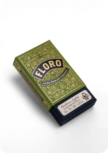 Cannabis box with gold foil 2