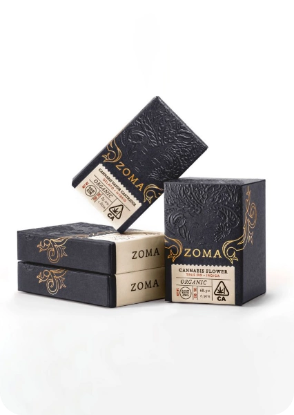 Cannabis box with gold foil 3