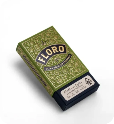 Cannabis box with gold foil