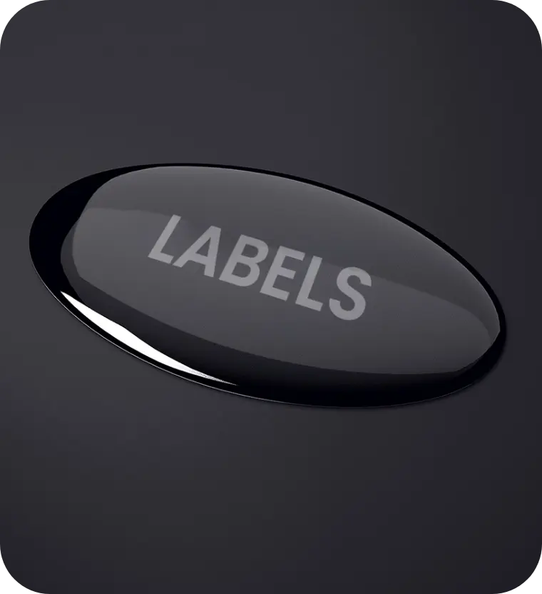 Domed 3D Labels